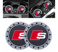 Car Cup Holder Coaster for Audi S Line Recessed Silicone Cupholder Coaster Interior Accessories 2.75IN 2Pack