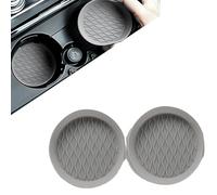 Car Cup Holder Coaster for Toyota Aygo X (AB70 2022-2025 2026),Anti-Slip Silicone Interior Accessories,Waterproof Heat Resistant Shockproof Bottle Mat,2pcs,Grey