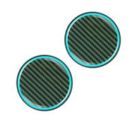 Car Cup Holder Coaster with Spill-proof Decorative Luminous Mat, 2.5" X 7.2", Automotive Cup Holder Insert, Absorbent Silicone Pad, Glow In The Dark Edge