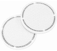 Car Cup Holder Coasters, 2 Packs Car Water Coaster with Diamonds 2.75 inches Car Silicone Coaster Suitable for Most Vehicles (White)