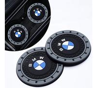 Car Cup Holder Coasters for BMW X1 X3 X7 X5 X6 1 3 5 6 Series Z4 7 M Series, 2Pcs Silicone Non-Slip Drink Mats, Cup Holder Inserts for Car Interior Accessories, Universal Coaster Mat