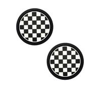 Car Cup Holder Coasters For Maserati GranTurismo Sport (2012-2019),Silicone Auto Mug Mats,Universal Non-Slip Recessed Coaster,Interior Accessories,A/BlackWhite