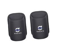 Car Cup Holder Compatible with Volvo EX40 2024 2025, Multifunctional Door Pocket, PU Leather, Cup and Bottle Holder, Convenient and Easy-to-Install, 2-Pack,Black