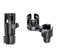 Car Cup Holder Expander 2 in 1，Expandable Cup Holder with 360°Adjustable Base，Compatible with Hydro Flask, Yeti, Nalgene, Other Large Bottles Drinks Mugs, Expandable to 2.87"-6" (Black)