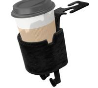 Car Cup Holder Flocked Space-Saving Stable Headrest Tray | Cup Holder Car Headrest Organizer for Sedan SUV Truck Snacks Drinks Cell Phone Keys black