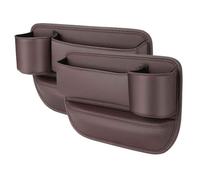 Car Cup Holder Gap Bag for Land Rover Range Rover Sport L320/Range Rover Sport L494, PU Leather Seat Organizer Waterproof Gap Filler Storage Box with Usb Charging Hole Accessories,A/Brown