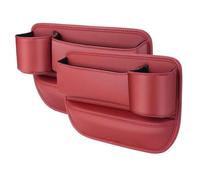 Car Cup Holder Gap Bag for Odyssey 2004-2008, PU Leather Seat Organizer Waterproof Gap Filler Storage Box with Usb Charging Hole Accessories,D/Red