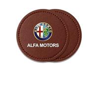 Car Cup Holder Insert for Alfa Romeo Tonale SUV 2022+, Car Insert Coasters Drink Holder Coaster Anti-Slip Heat-Resistant Coaster Mats,Brown-2 Pieces