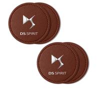 Car Cup Holder Insert for DS 3 Crossback 2019-, Car Insert Coasters Drink Holder Coaster Anti-Slip Heat-Resistant Coaster Mats,Brown- 4 Pieces
