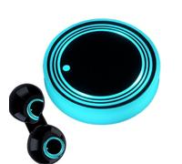 Car Cup Holder Mat, Illuminated Coasters for Car Cups, USB Charging Coaster for Non-Slip - Atmosphere Light Cup Holder Insert Coaster Mat