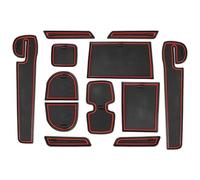 Car Cup Holder Non-Slip Pad For Suzuki For Swift 2018 2019 2020 Car Door Slot Pads Non Slip Gate Groove Mats Anti Dust Cup Hold Coaster Interior(Rosso)