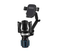 Car Cup Holder Phone Holder, 2-in-1 Adjustable Cup Holder Expander with 360° Rotating Phone Holder, Cup Holder for Smartphones and Bottles