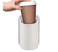 Car Cup Holder | Rear Drink Holder For Car Door, Hanging Leather Vehicle Accessory For Drinks, Interior Back Organizer For Bottle Storage