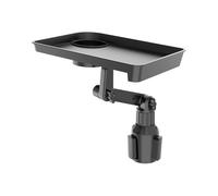 Car Cup Holder Shelf - Extendable Tray Table for Food - Snack Table 360° Rotatable Shockproof for On the Go Driver Taxi Truck Noon