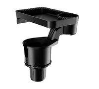 Car Cup Holder Tray, 2 in 1 Cup Holder Expander Car Food Table Tray with Adjustable Base, 360° Rotate Car Tray for Eating, Detachable Car Table Fits Yeti, Hydro Flask 16-46 oz