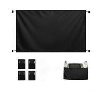 Car Curtain for Camper Van Rear Door Outdoor Shower Privacy with Waterproof Double Layer Oxford Cloth and Compact Storage (210D)