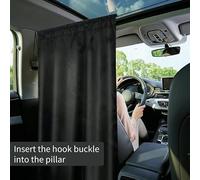 Car Curtains, Campervan Curtains 2Pcs/Set Car Divider Curtain Sun Shade, Removable Car Front Rear Seat Privacy DiviCar Divider Curtain