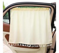 Car Curtains, Campervan Curtains Car Interior Privacy Sunshade Curtain Sleeping Shade Rear Seat Blocking Light Curtain Heat Insulation Car Door Curtain(B)
