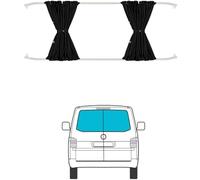 Car Curtains, Campervan Curtains Van Travel Car Curtains Parts Car Privacy Blackout Window Sunshade Curtains With Plastic Slides Fit Use For Vw T5 T6 T6.1(Barn Door window)