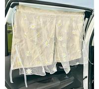 Car Curtains, Car Window Shade for Baby, Cute Curtains for Car Side, Embroidery Lace Flower Window Shade for, UV Protection Sunshade Suction Cup Curtains