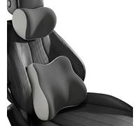 Car Cushion Lumbar Pillow Headrest for Seat Leon 3 SC (5F) 2013-2020 & FR/Cupra (5-Türer,Kombi), Waterproof Ergonomic Premium Memory Foam Car Neck Cushion & Lumbar Support Pillow Set