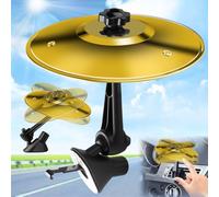 Car Cymbal Air Vent,2025 Car Crash Cymbal Air Outlet Mounted Clip Bright Sound Mini Drum Cymbal for Music Lovers Drummer Gift,Fun Car Decorative Music Instrument Gadget,Fits Most Vehicles, Gold
