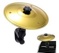 Car Cymbal Air Vent Decoration, Miniature Drum Cymbal for Dashboard, Gold, Ingenious Design, Compatible with Various Car Air Vents, Music Lovers Gift