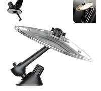 Car Cymbal Air Vent Mini Drum Crash Cymbal for Car Vent, Funny Car Music Gadget for Drivers & Drummers, Easy Install on Dashboards & Vents (Silver)