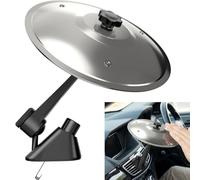Car Cymbal Air Vent, Mini Drum Cymbal for Car Vent, Easy Clip-On Car Drum Cymbal for All Vehicles,Gift for Music Lovers (Silver)