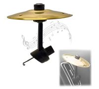 Car Cymbal Drum Accessories for Air Vent, 2 pcs Gold and Silver Drum Vehicle Accessories, Easy Installation, Funny Metal Musical Ornaments for Vent (Gold)