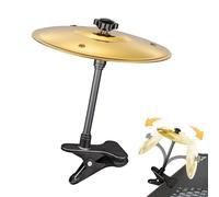 Car Cymbal with Clip - Portable Tabletop Percussion Instrument for Fun Stress Relief, Impromptu Sessions, Office & Home Play, Funny Musical Instruments for Drummer Music Lovers Gift (Golden, 1pcs)