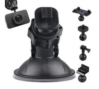 Car Dash Cam Mount Bracket, Camera Mounted Suction Cup Mount with 5 Types of Adapters, 360° Rotation Removable Car Windshield Window Dash Holder Kit, Easy to Install and Use, Strong Suction Power