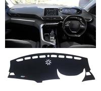 Car Dash Cover Mat For Peugeot 3008 5008 GT For Hybrid 2016 2017 2018 2019 2020 2021 2022 2023 Car Dashboard Mat Sun Shade Cover Pad Accessories Sun Protection Dash Cover (Color : RHD Black side)