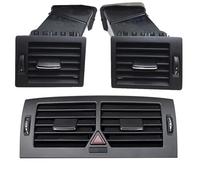 Car Dashboard Air Vent Front Console Full Chrome Central Air Conditioner AC Vent Grille Fit For Benz W166 W164 W211 W245 W251 R280 B180 B200 B300 AC Vent(Full set of)