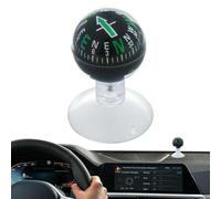 Car Dashboard - Ball Shaped Round Compass, Clear Scale Suction Cup Attachment | Car Navigation Direction for Vehicle Boat Truck Van