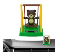 Car Dashboard Bear Decoration: Bear, Car Toy Figure | Creative Spring Motion Dash Accessory, Animal Ornament for Decoration