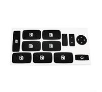 Car Dashboard Button Repair Stickers, Interior Climate Control Button Repair Decals for T5 for T6 Dashboard Switch Knob Restoration Kit Black