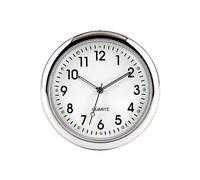 Car Dashboard Clock, Car Clock Any Sticker One-Button Start Electronic Quartz Clock, Sticky Timer Analog Watch, Suitable for Car Home Office Workbench Locker-whiteB