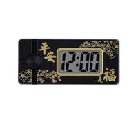 Car Dashboard Clock - Transparent Luminous Waterproof Digital Alarm Clock | ABS Shockproof LCD Screen Vehicle Timepiece For Outdoor Scooter Motorbike Automobile Handlebar Interior Decor