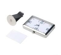 Car Dashboard Clock with Quartz Movement and Glass Mirror Featuring Clear Numerical Scale Including Sticker and Clamp for Mounting (I)