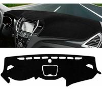 Car Dashboard Cover Anti-Scratch Dash Cover Interior Dash Covers for Hyundai Santa Fe 3 2013 2014 2015 2016 2017, A Lhd Black Side