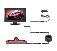 Car Dashboard Cover For Citroen For Jumper 2007-2018 170° Wide Angle Car Brake Light Reverse Camera With 4.3-inch Monitor Dash Cover(Desktopdisplaycamera-A)