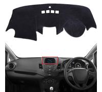 Car Dashboard Cover Mat for Fo-rd Fiesta 2009 2010 2011 2012 2013 2014-2019, Custom Flannel Non-slip Dash Board Protection Mat Anti-glare UV Rays Carpets Mats Interior Accessories, RHD