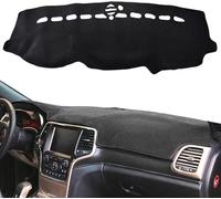 Car Dashboard Dash Cover for Jeep Grand Cherokee WK2 2012-2018,Black Dash Mat Cover Car Accessories Interior Black Silicone Suede