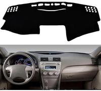 Car Dashboard Dash Cover for Toyota Camry Carpet 2007-2011,Black Dash Mat Cover Car Accessories Interior Black Silicone Suede