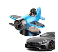 Car Dashboard Decor - Solar Powered Airplane Figure, Dynamic Rotating Aircraft Ornament, Mini Aviation Display With Automatic Motion | Decorative For Travel, Bookshelf, Dorm, Studio, Balcony