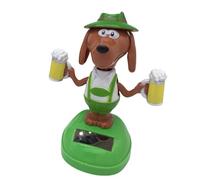 Car Dashboard Decoration - Solar Powered Dancing Dog, Solar Dancing Dog with Beer, Funny Swinging Animal Dancer Dancing Figures - Solar Dog for Car Dashboard and Home Holiday Decor