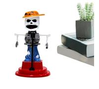 Car Dashboard Decoration - Solar Skull Dashboard Ornaments, Halloween Theme Car Interior Accessories, Scary Skull Statue for Truck and