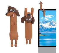 Car Dashboard Decorations 2 Piece Mini Dachshund Figurine | Car Dashboard Ornaments for Computer Monitor Desk Bookshelf Home Interior Office Party Favors