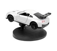 Car Dashboard Decorations - Drift & Turn Mini Car Model Ornament - Dynamic Interactive Automobile Decor for Enthusiasts Vehicle Interior Dashboard Drifting Decorations Accessories Gifts (White)